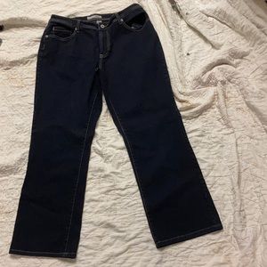 CHICOS Platinum black wide leg jeans size 2 L 12/14
